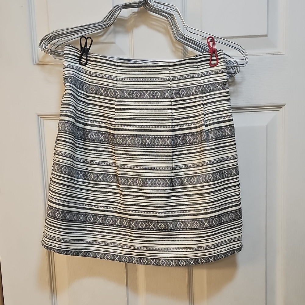 Emmelee for F.C. Black and White A-line Mini Skirt